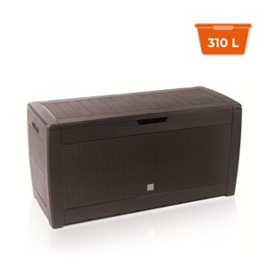 Odkladací box RATO, 310L, 119x48x60cm, hnedá
