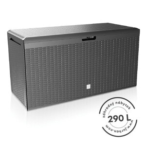 Odkladací box BOXE RATO PLUS antracit 290L - 114 x 47 x 60 cm