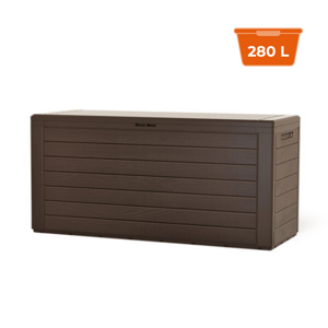 Úložný box WOODEBOX, 280L, 120x46x57cm, tmavo hnedá