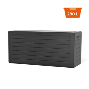 Úložný box WOODEBOX, 280L, 120x46x57cm, antracitová