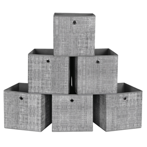 Úložné boxy GARY 6ks,30x30x30cm, šedá 