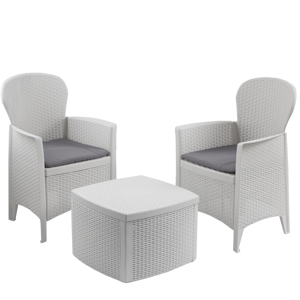 Záhradný set TREE, 3-dielny, biela