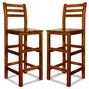 2-dielny set barových stoličiek z agátového dreva
