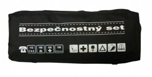 Bezpečnostný set povinnej výbavy automobilu čierny