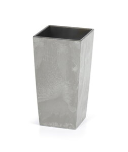 Vysoký kvetináč s vnútrom Urbi Square Beton Effect – šedý 32,5 cm
