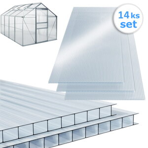 Dutinkové polykarbonátové dosky / dvojité/ hrúbka 4 mm 10,25 m²/14ks