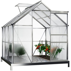 Záhradný skleník  Aluminium M3 - 190 x 190 x 195 cm so základňou