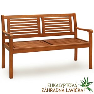 Záhradná lavica MANUELA, 120x60x90cm, prírodná hnedá