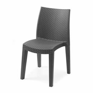 Záhradná stolička LADY LUX antracit, 4ks