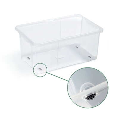 Plastový box úložný CARGOBOX transparentný 600x400x265 mm