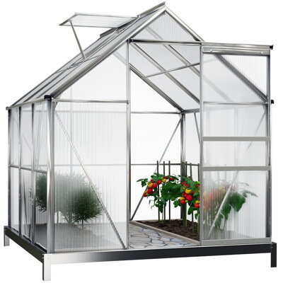Záhradný skleník  Aluminium M3 - 190 x 195 x 195 cm so základňou