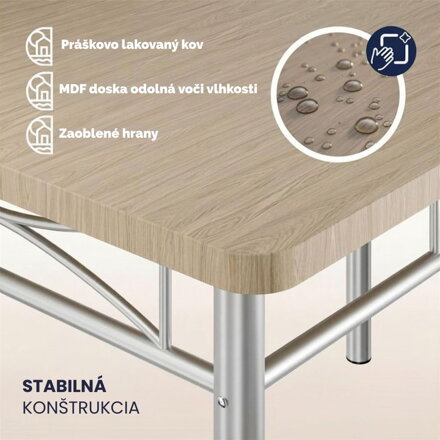 Jedálenská súprava PAUL,  5-dielna, dubová hnedá