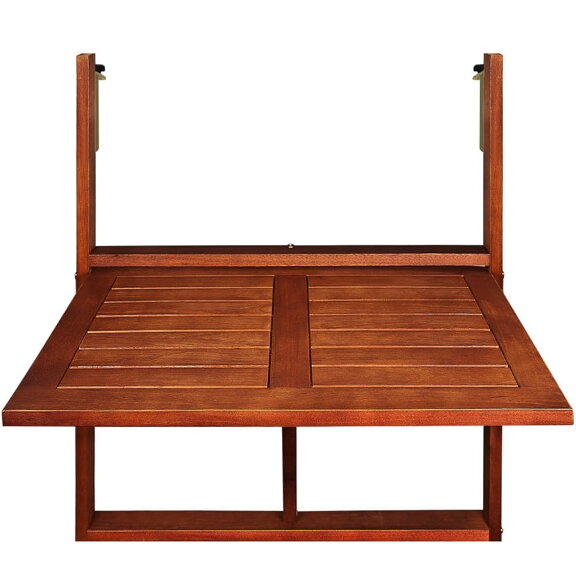 Závesný balkónový stolík, agátové drevo 65x45x87cm, certifikát FSC®- sklápací