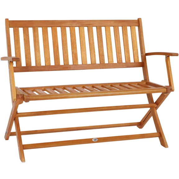 Záhradná lavica z eukalyptového dreva 120x55x90 cm – certifikát FSC®