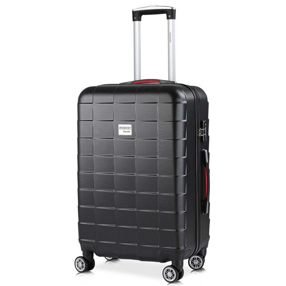 Kufor s tvrdým obalom, ABS, čierny 80l