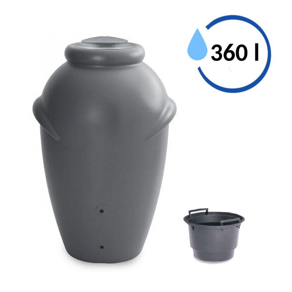 Sud na dažďovú vodu AQUACAN 360 l šedý