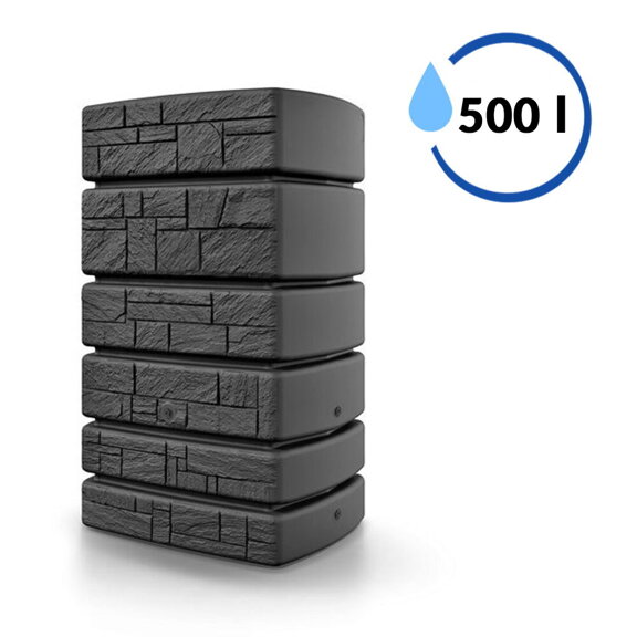 Sud na dažďovú vodu TOWER STONE antracit 500l