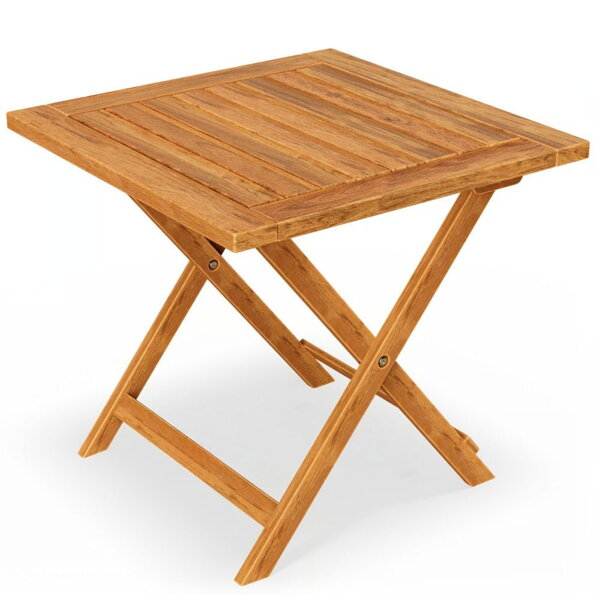 Odkladací stolík VITEK z akáciového dreva 46x46x46cm, hnedá
