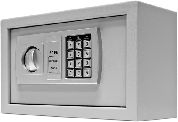 Elektrický nábytkový trezor Safety 31x20x20cm strieborný 