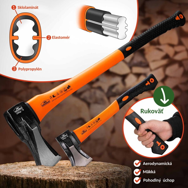 Sekera a štiepačka 2 ks