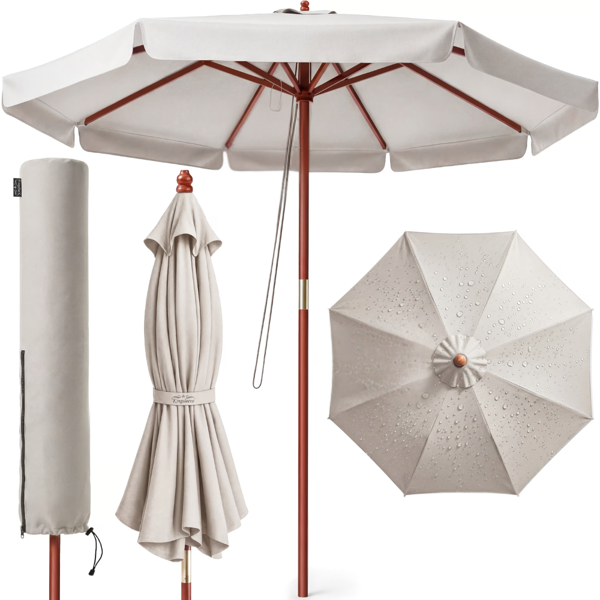 Slnečník MALAGA, Ø330cm, béžová