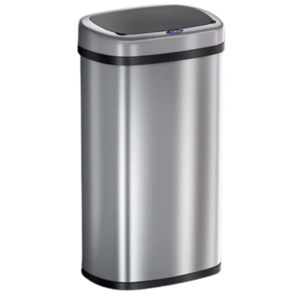 Senzorový odpadkový kôš DEUS, 58 litrov, strieborná