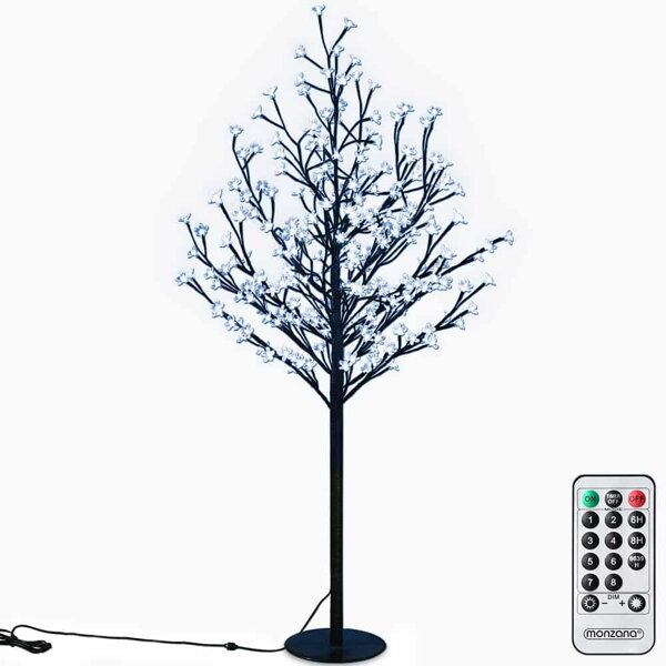 Svietiaci strom ČEREŠŇA do interiéru aj exteriéru, 180cm, modrá