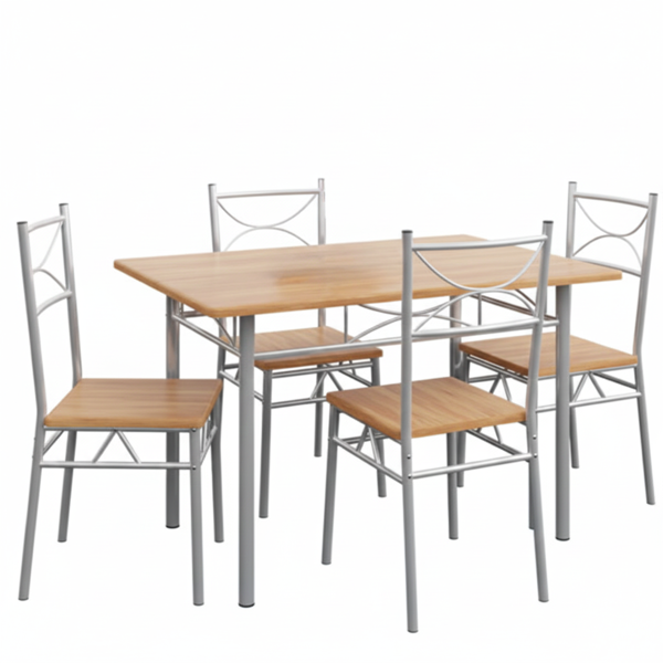 Jedálenská súprava PAUL, 5-dielna, prírodná hnedá