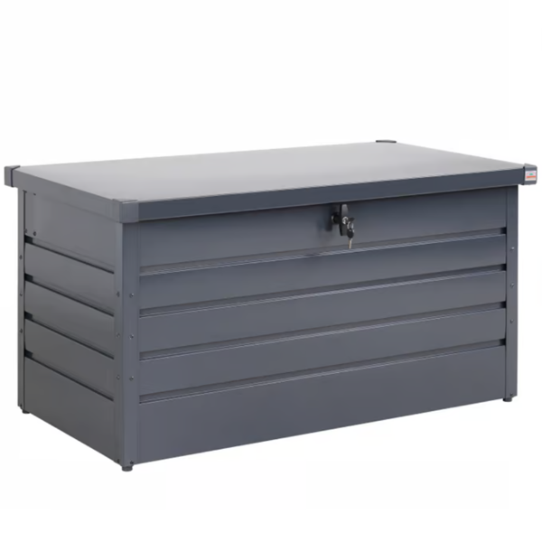 Kovový úložný box METALBOX, 385L, 120x62x63cm, antracitová