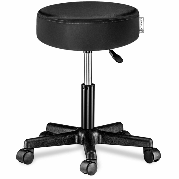 Taburetka na kolieskach BONY, Ø35cm, čierna