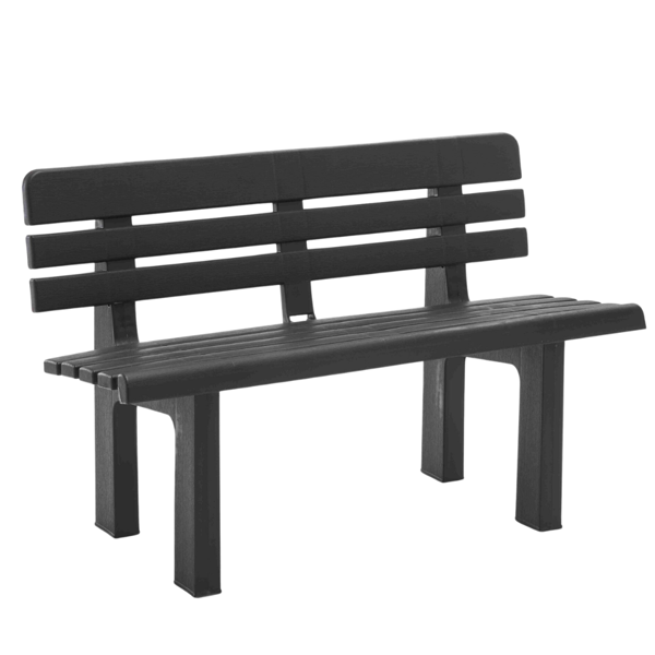 Záhradná lavica GENZIANA, 110x52x71cm, antracitová