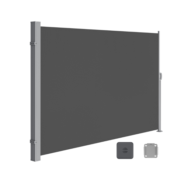 Bočná markíza HORIZON na terasu, 160x300cm, šedá