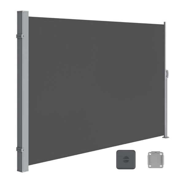 Bočná markíza HORIZON na terasu, 200x350cm, šedá