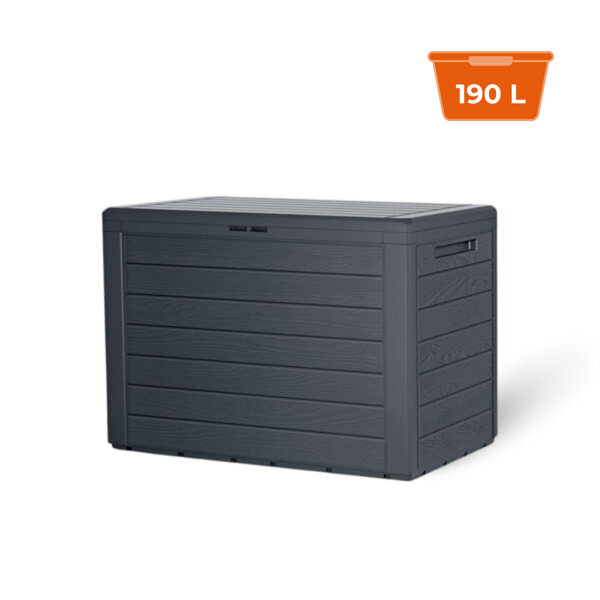 Úložný box WOODEBOX - 190L, 78x44x55cm, antracitová