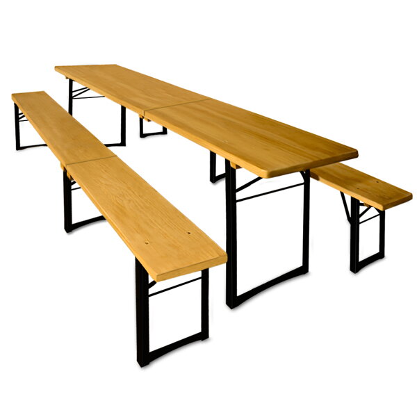 Pivný set MAXI stôl 220 cm + 2 lavice, hnedý