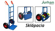 Rudla sklápacia CART s nafukovacími pneumatikami, max 200kg, modrá